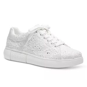 kate spade White Eyelet Lace Low-Top Sneaker